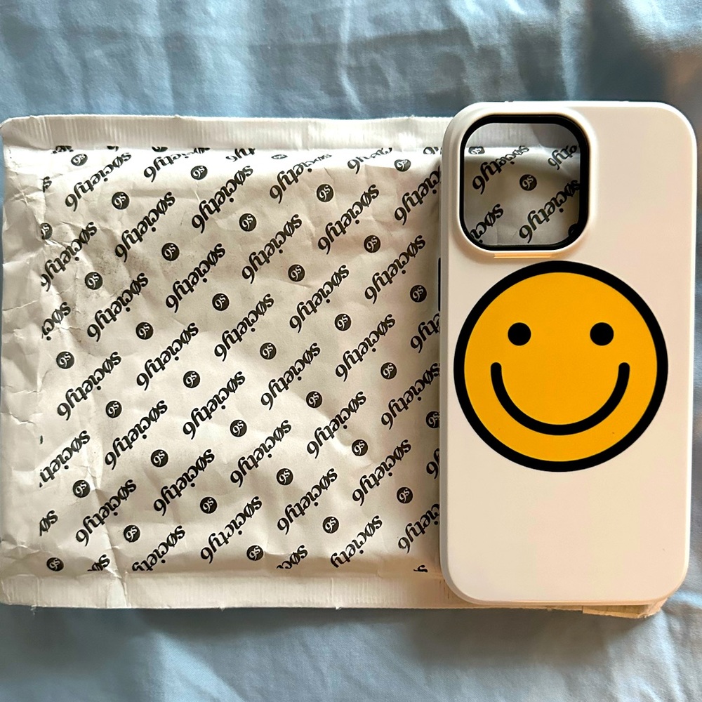 Brand New Society6 iPhone 14 Pro Max Smiley Phone Tough Case